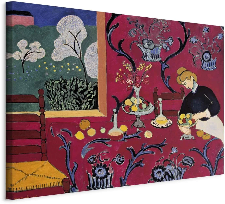 Paveikslas Henri Matisse - Harmonija raudonoje (Raudonasis kambarys)