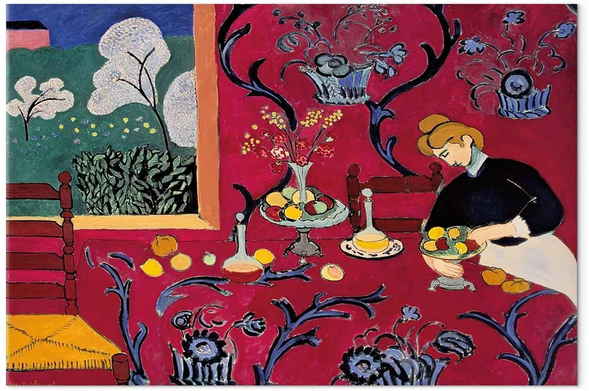 Paveikslas Henri Matisse - Harmonija raudonoje (Raudonasis kambarys)