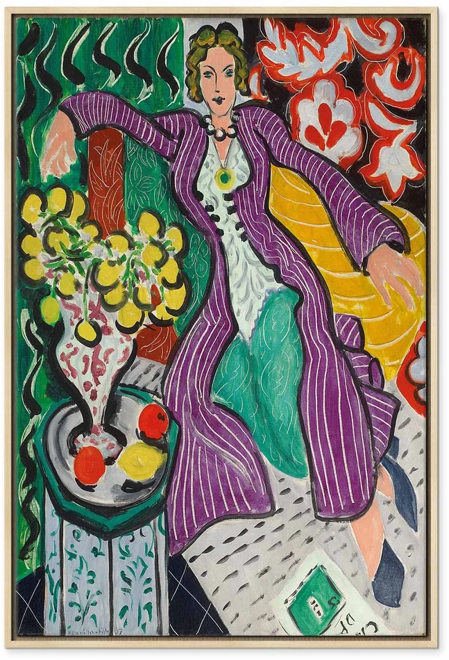 Paveikslas Henri Matisse - Moteris violetiniu paltu