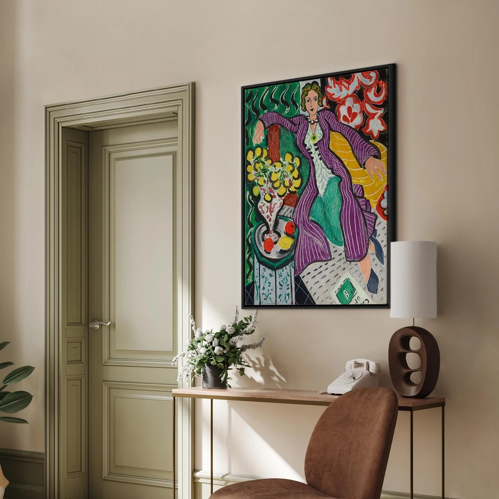 Paveikslas Henri Matisse - Moteris violetiniu paltu