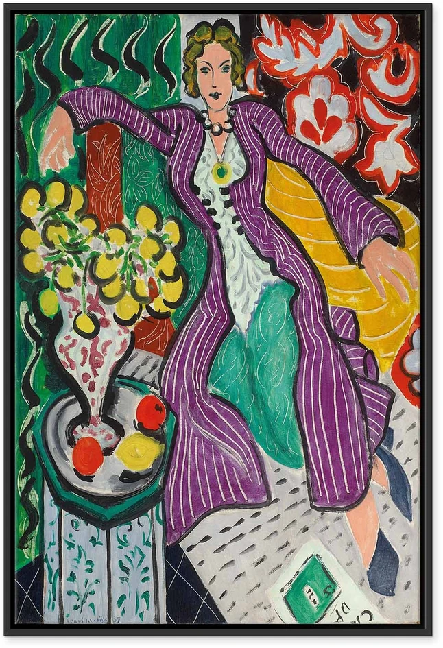 Paveikslas Henri Matisse - Moteris violetiniu paltu
