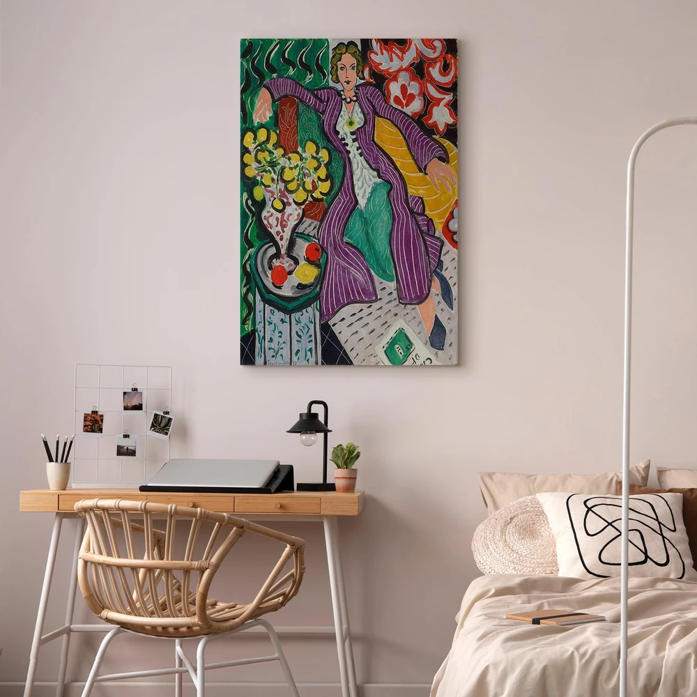 Paveikslas Henri Matisse - Moteris violetiniu paltu