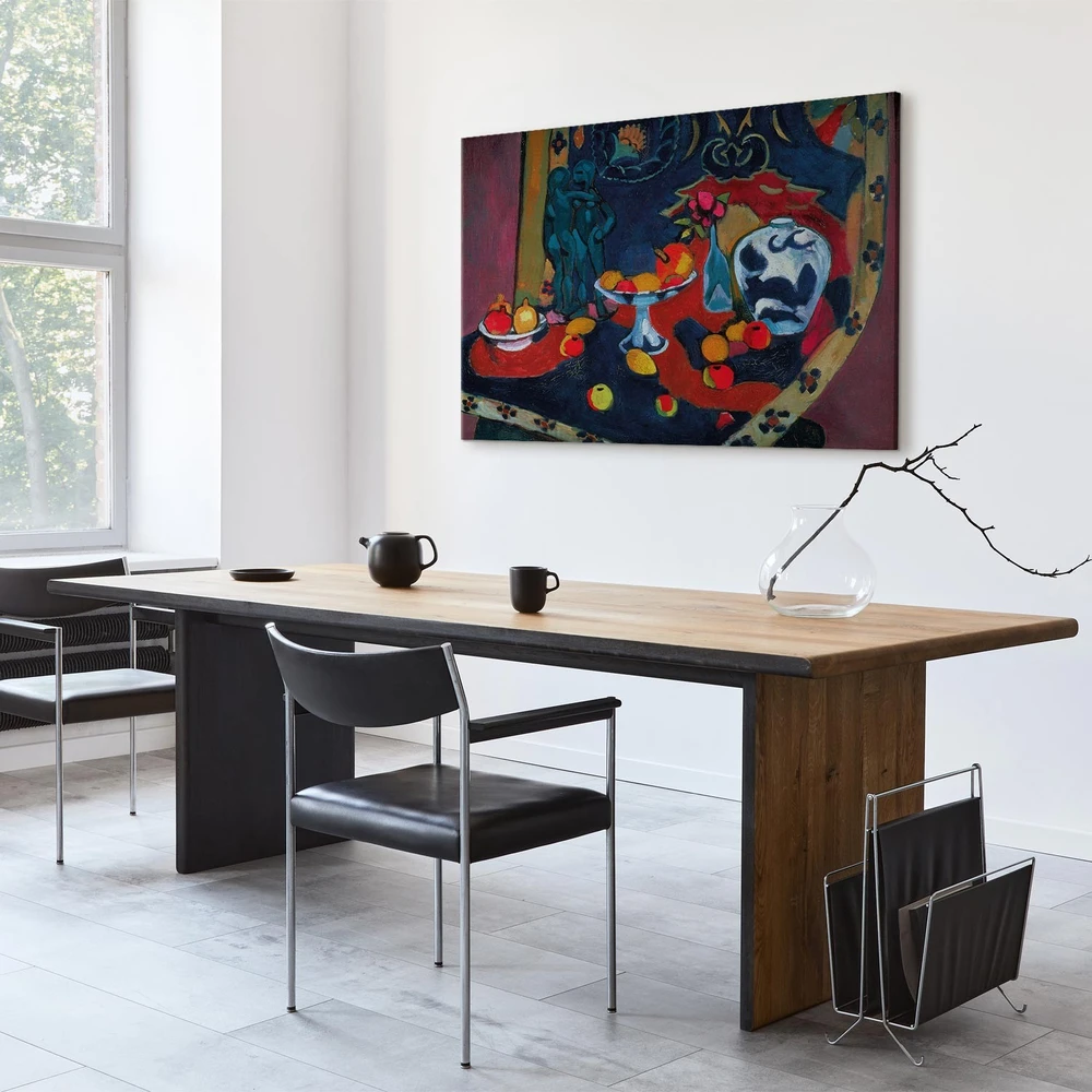 Paveikslas Henri Matisse - Natiurmortas su vaisiais ir bronzine statulėle