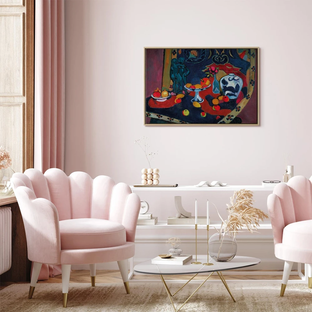 Paveikslas Henri Matisse - Natiurmortas su vaisiais ir bronzine statulėle