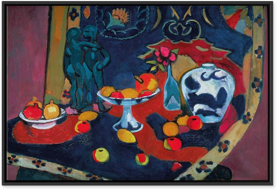 Paveikslas Henri Matisse - Natiurmortas su vaisiais ir bronzine statulėle