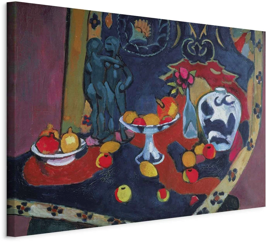 Paveikslas Henri Matisse - Natiurmortas su vaisiais ir bronzine statulėle