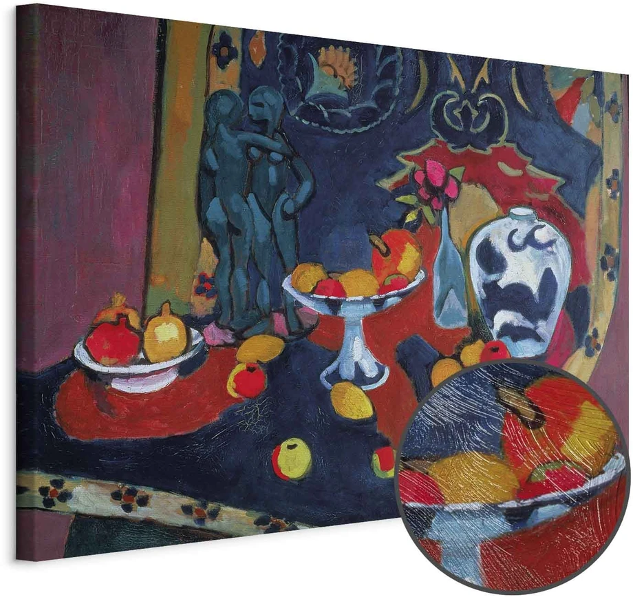 Paveikslas Henri Matisse - Natiurmortas su vaisiais ir bronzine statulėle