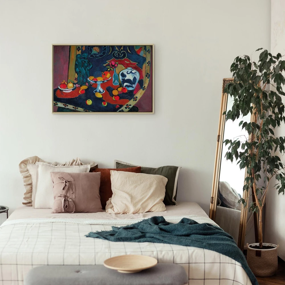 Paveikslas Henri Matisse - Natiurmortas su vaisiais ir bronzine statulėle