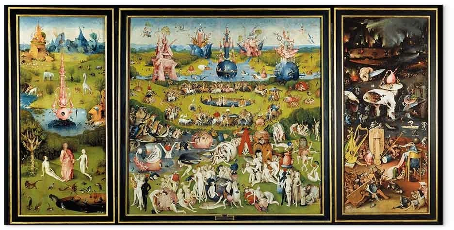 Paveikslas Hieronymus Bosch - Žemiškųjų malonumų sodas