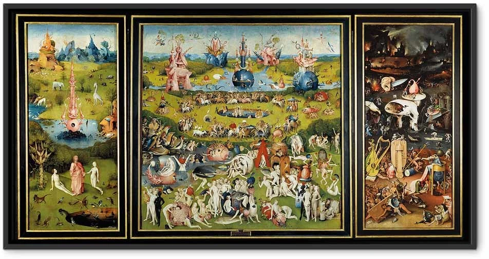 Paveikslas Hieronymus Bosch - Žemiškųjų malonumų sodas