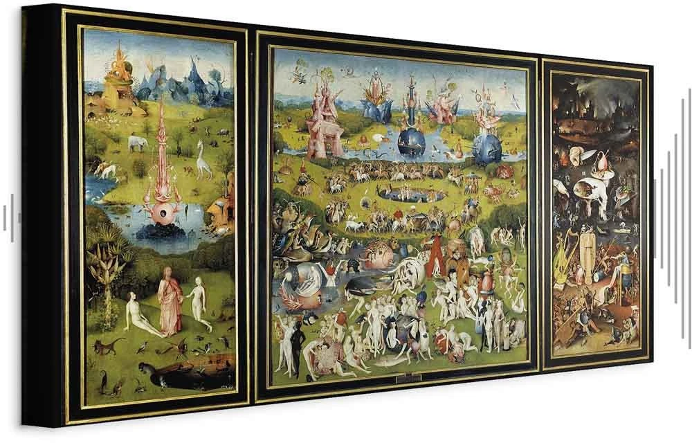 Paveikslas Hieronymus Bosch - Žemiškųjų malonumų sodas