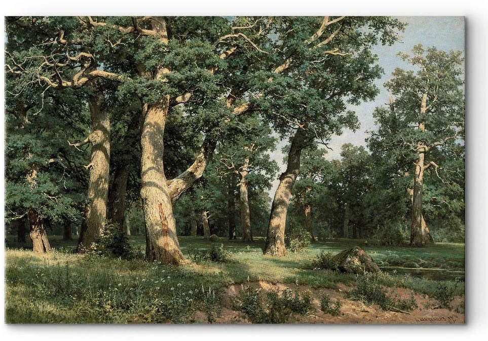 Paveikslas Ivan Shishkin - Ąžuolų miškas