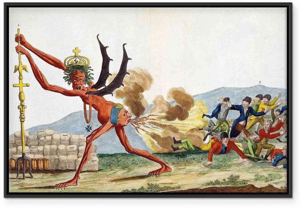 Paveikslas Jacques Louis David - Anglijos valdžios karikatūra