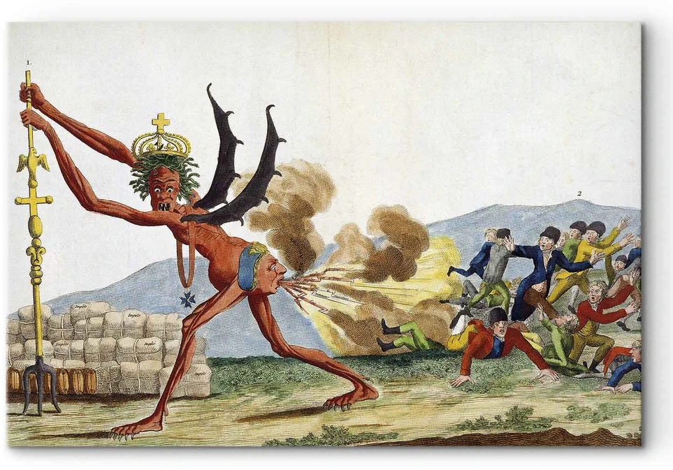Paveikslas Jacques Louis David - Anglijos valdžios karikatūra
