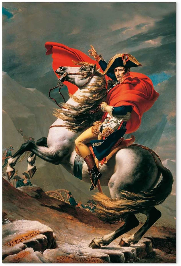 Paveikslas Jacques Louis David - Napoleonas kerta Alpes