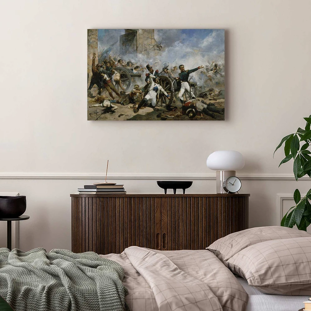 Paveikslas Joaquín Sorolla y Bastida - Pedro Velarde y Santillán mirtis ginant Monteleón artilerijos kareivines