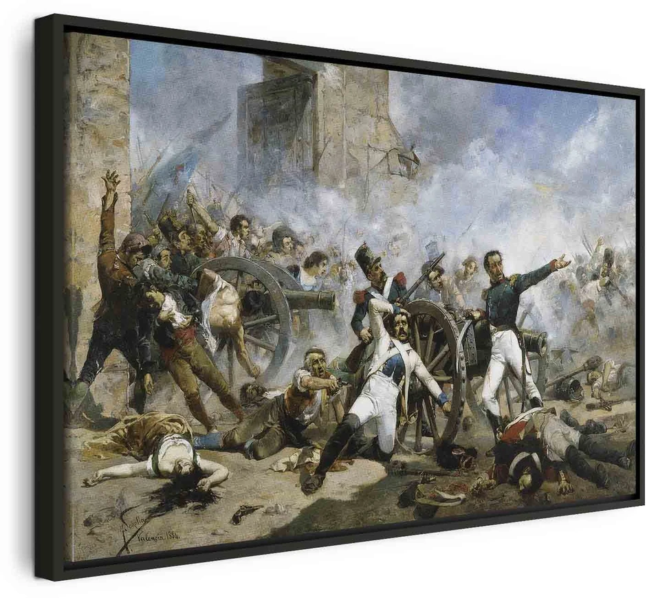 Paveikslas Joaquín Sorolla y Bastida - Pedro Velarde y Santillán mirtis ginant Monteleón artilerijos kareivines