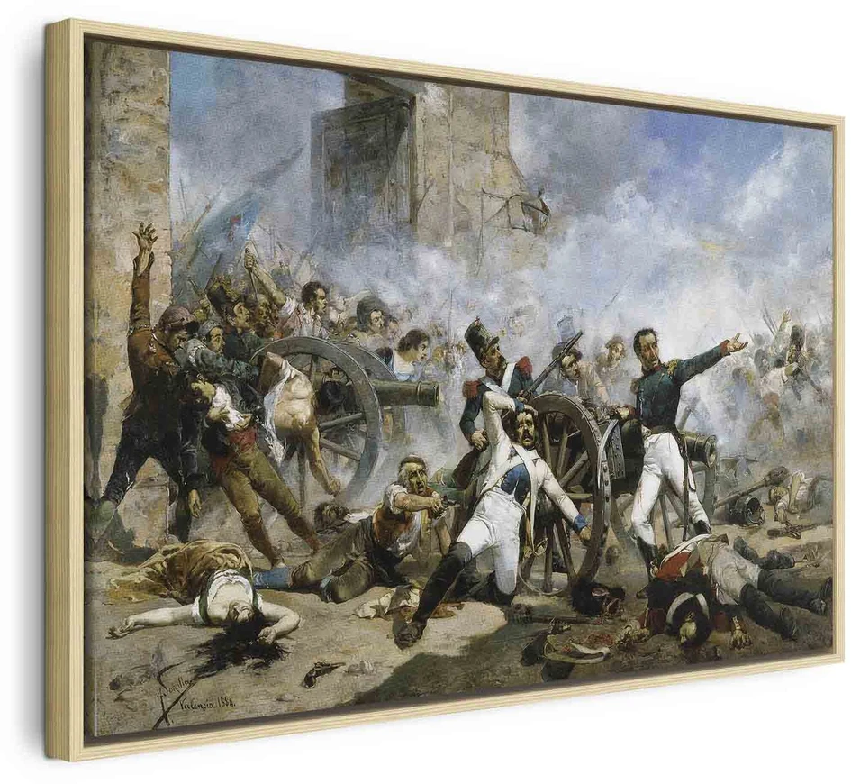 Paveikslas Joaquín Sorolla y Bastida - Pedro Velarde y Santillán mirtis ginant Monteleón artilerijos kareivines