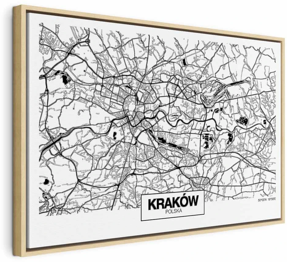 Paveikslas Krokuvos miesto planas