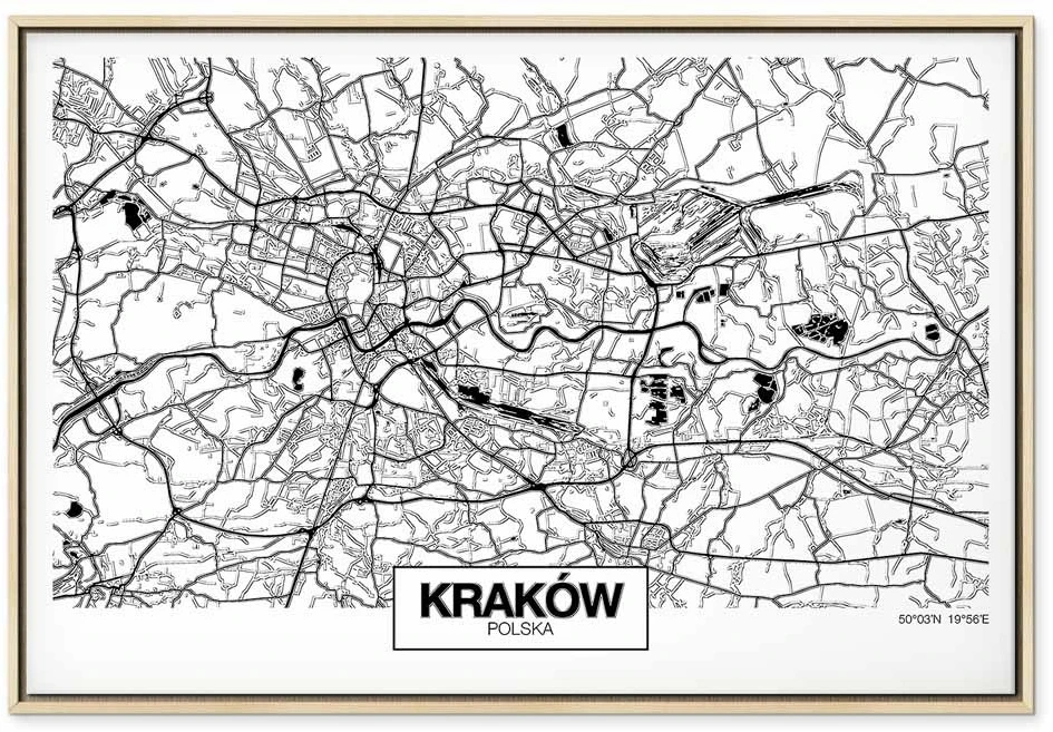 Paveikslas Krokuvos miesto planas