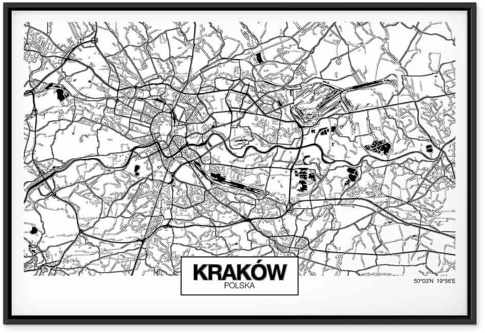 Paveikslas Krokuvos miesto planas