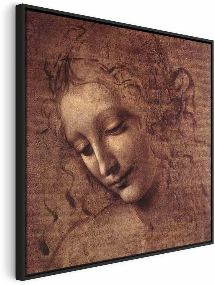 Paveikslas Leonardo da Vinci - Jaunos moters galva (Leda)