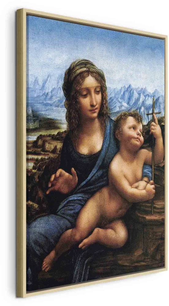Paveikslas Leonardo da Vinci - Madona su verpste