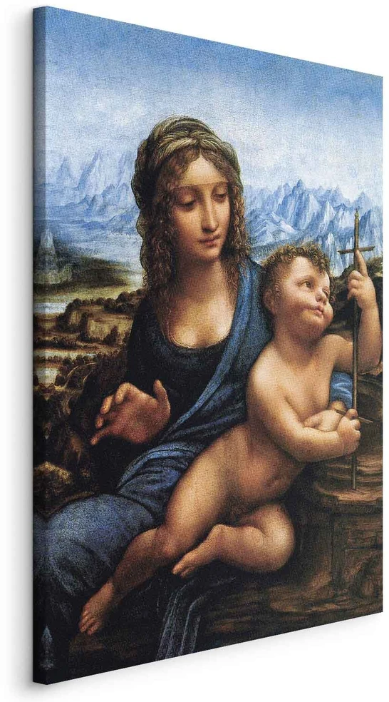 Paveikslas Leonardo da Vinci - Madona su verpste