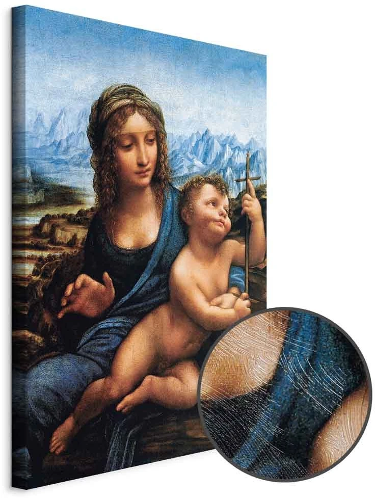 Paveikslas Leonardo da Vinci - Madona su verpste