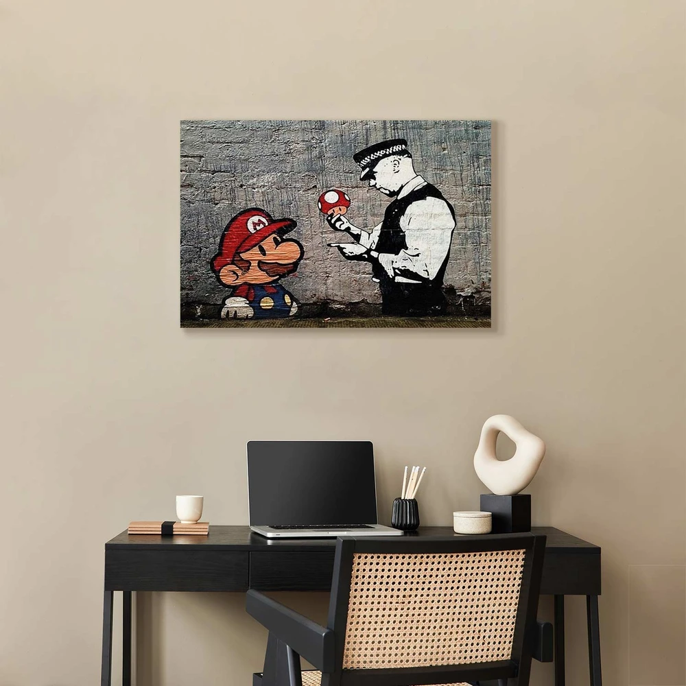 Paveikslas Mario ir policininkas (Banksy)