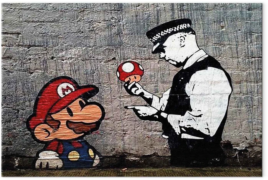 Paveikslas Mario ir policininkas (Banksy)