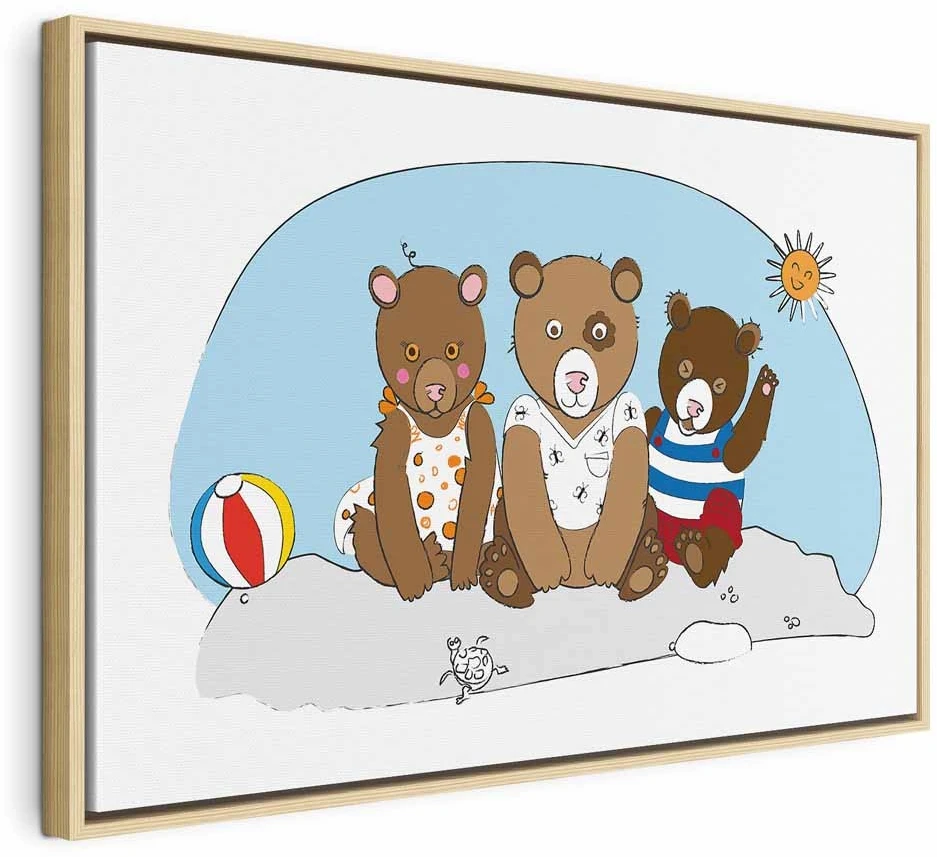 Paveikslas Meškiukai paplūdimyje