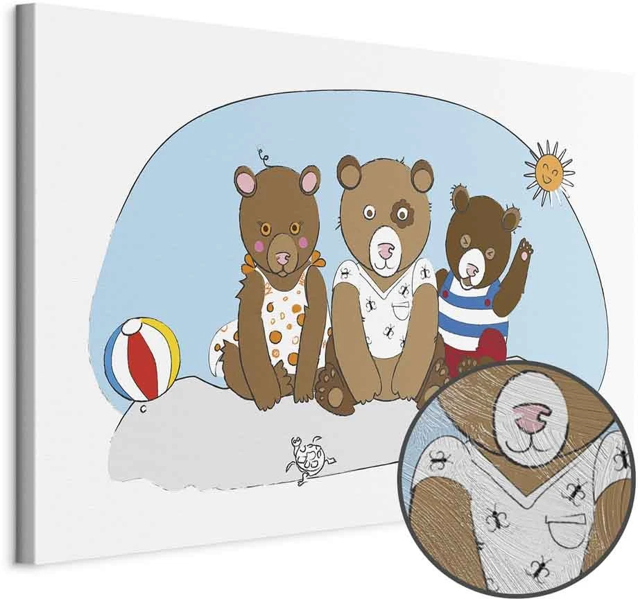 Paveikslas Meškiukai paplūdimyje