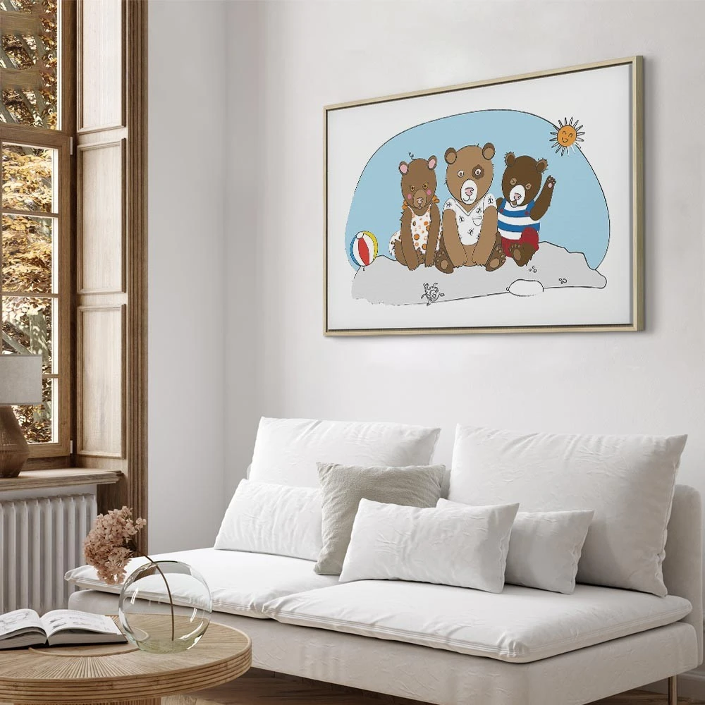 Paveikslas Meškiukai paplūdimyje