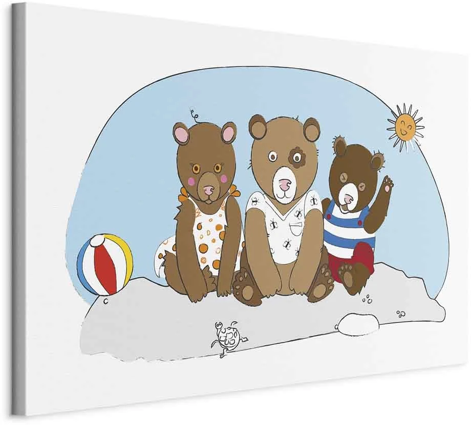 Paveikslas Meškiukai paplūdimyje