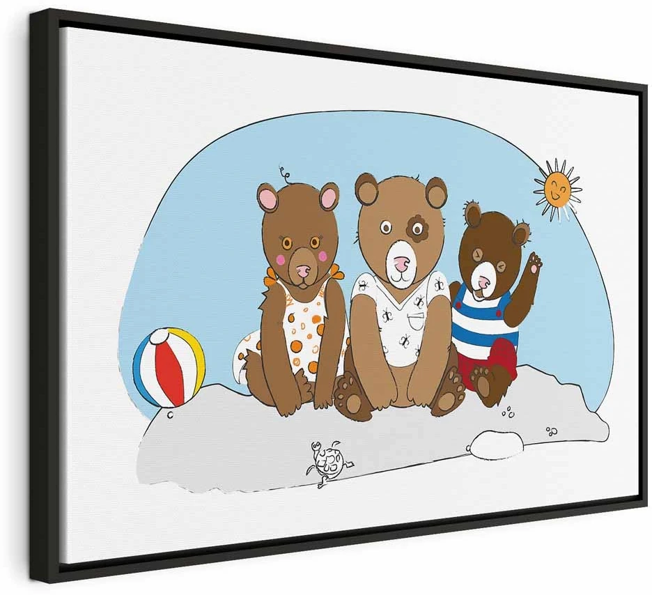 Paveikslas Meškiukai paplūdimyje