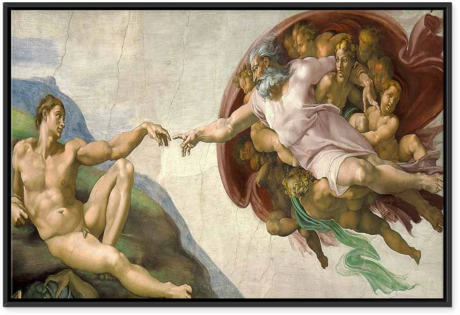 Paveikslas Michelangelo - Adomo sutvėrimas II