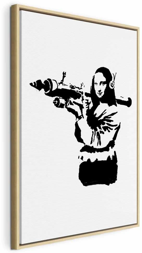Paveikslas Mona Liza su raketų paleidikliu (Banksy)