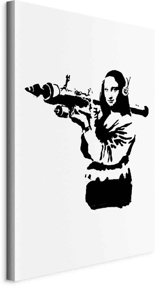 Paveikslas Mona Liza su raketų paleidikliu (Banksy)
