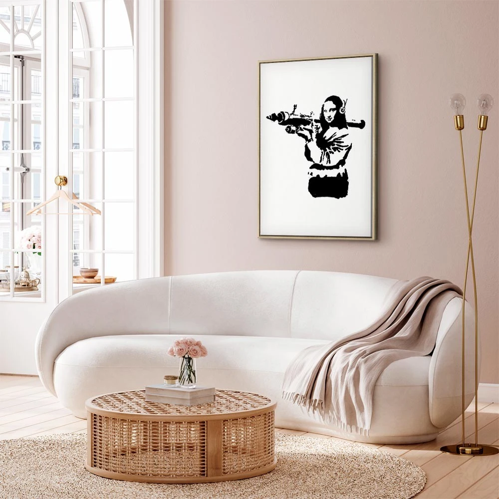 Paveikslas Mona Liza su raketų paleidikliu (Banksy)