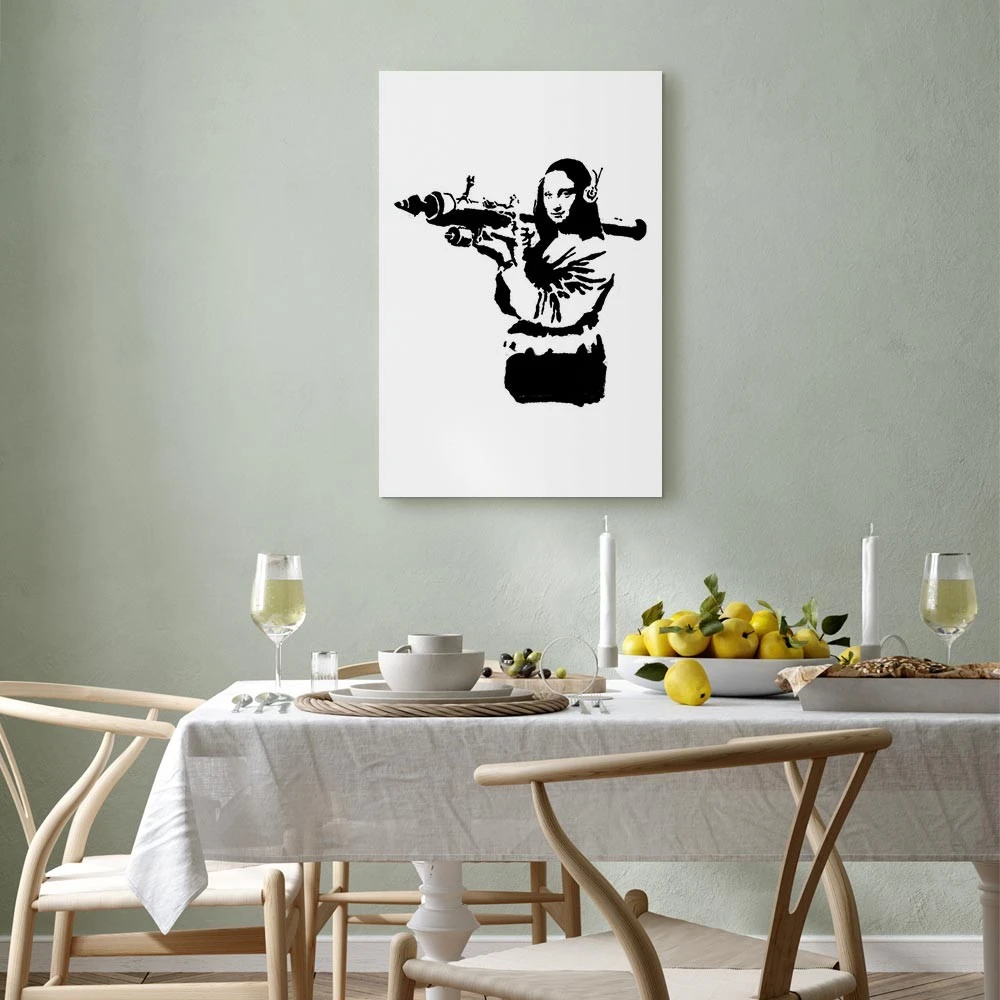 Paveikslas Mona Liza su raketų paleidikliu (Banksy)