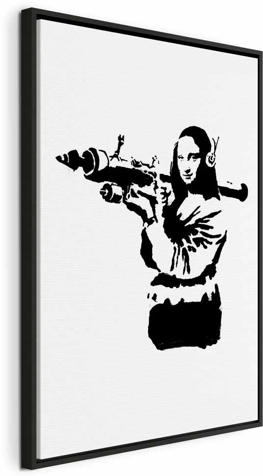 Paveikslas Mona Liza su raketų paleidikliu (Banksy)