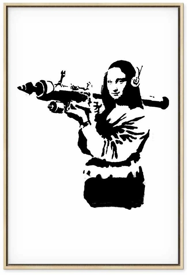 Paveikslas Mona Liza su raketų paleidikliu (Banksy)