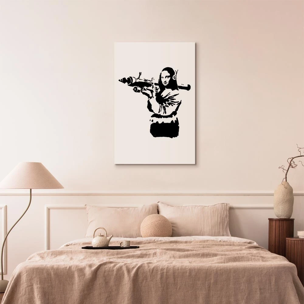 Paveikslas Mona Liza su raketų paleidikliu (Banksy)