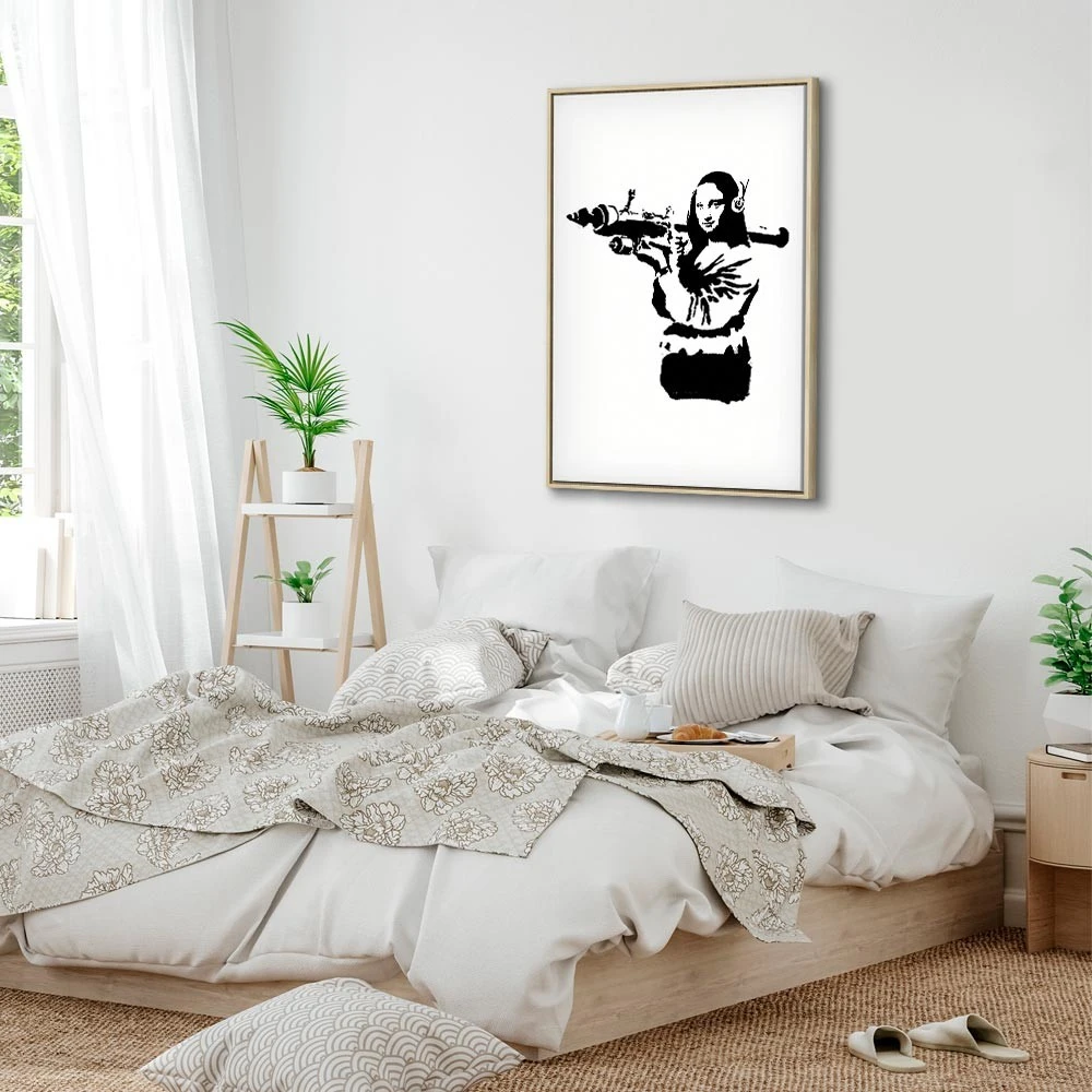 Paveikslas Mona Liza su raketų paleidikliu (Banksy)