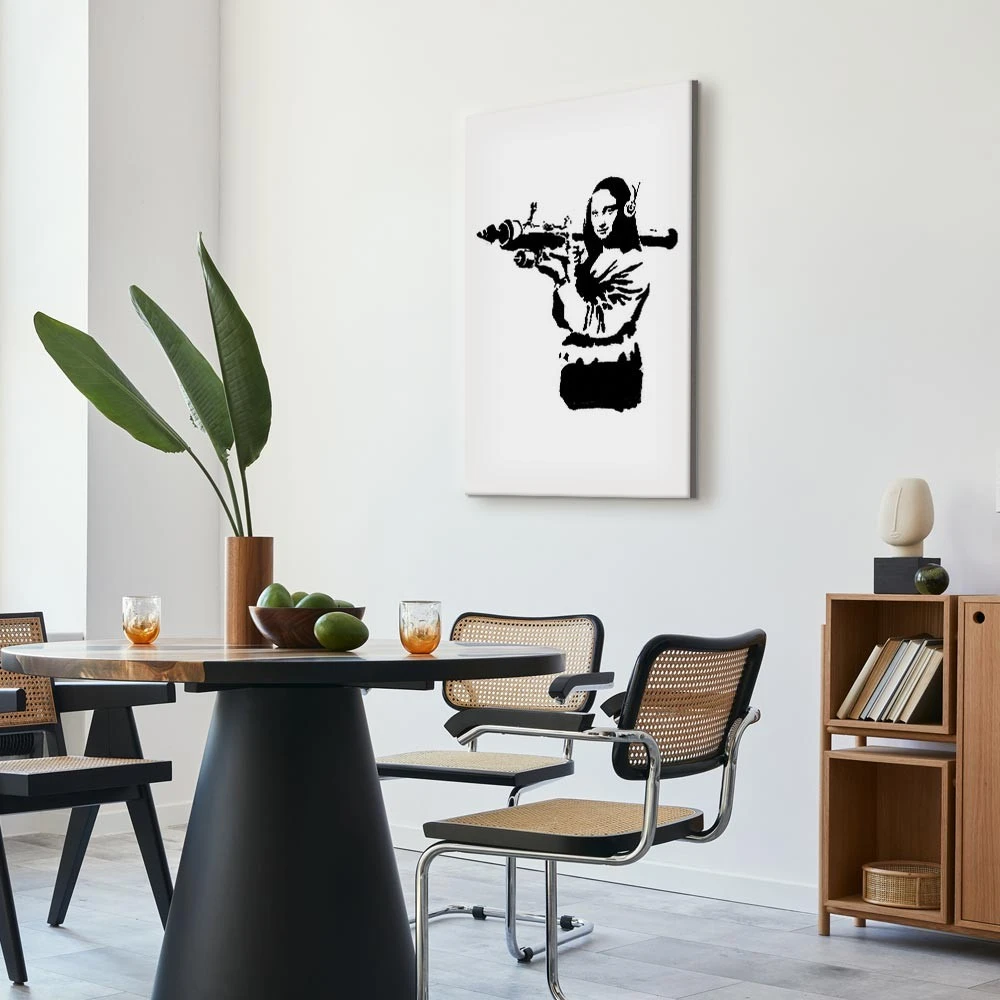 Paveikslas Mona Liza su raketų paleidikliu (Banksy)