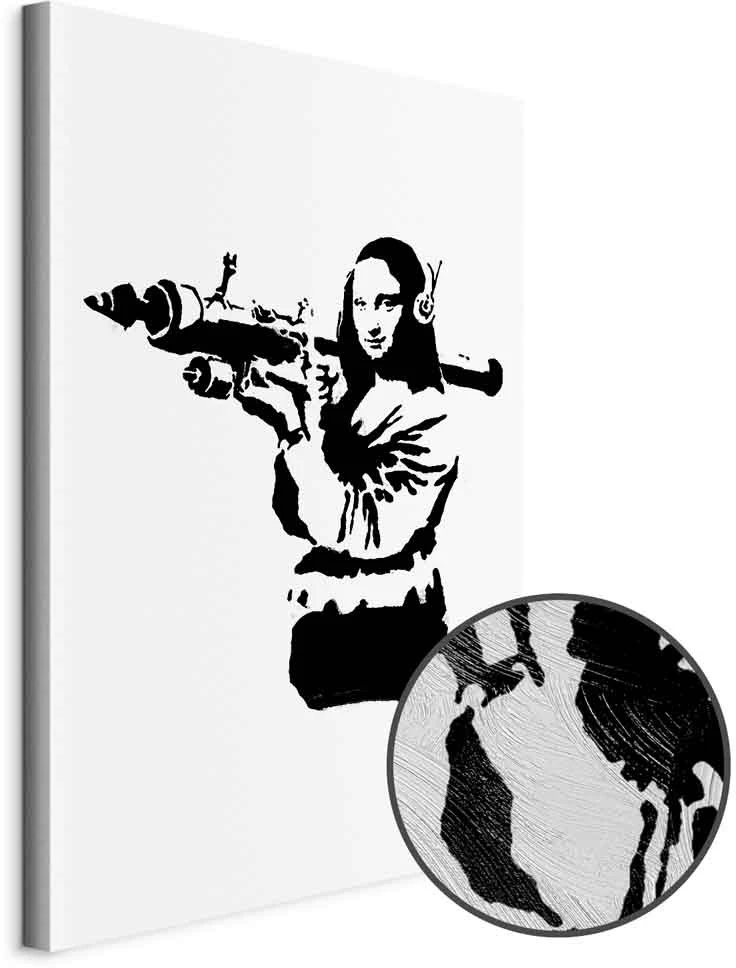 Paveikslas Mona Liza su raketų paleidikliu (Banksy)