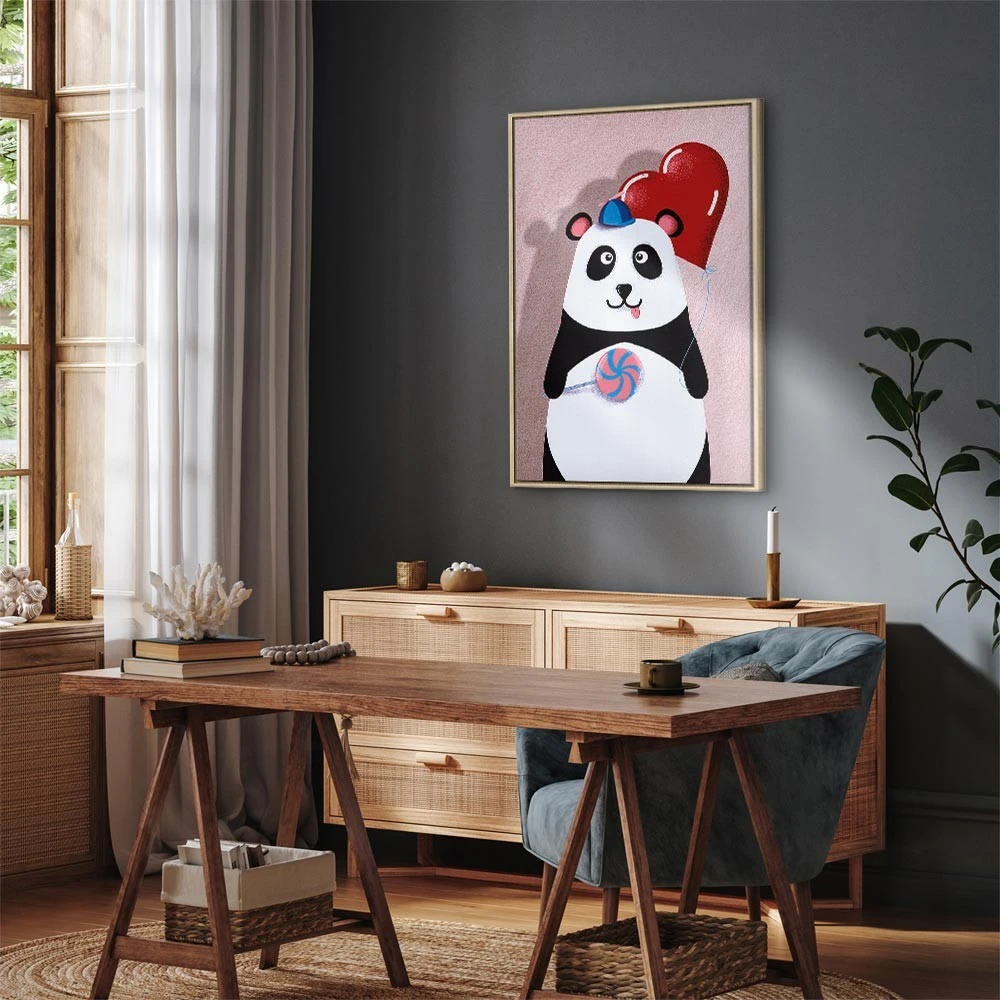 Paveikslas Panda su balionu