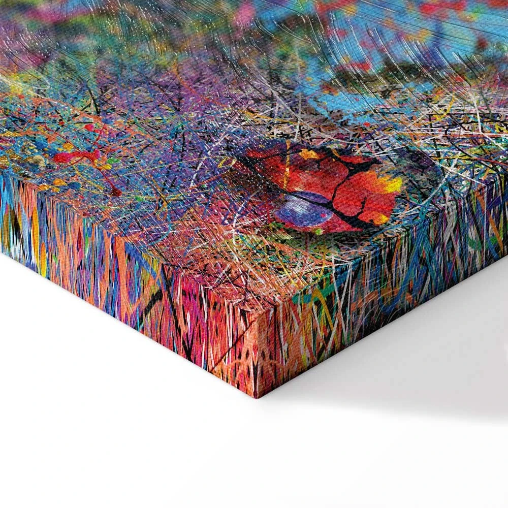 Paveikslas Pasaulio žemėlapis Jackson Pollock stiliumi