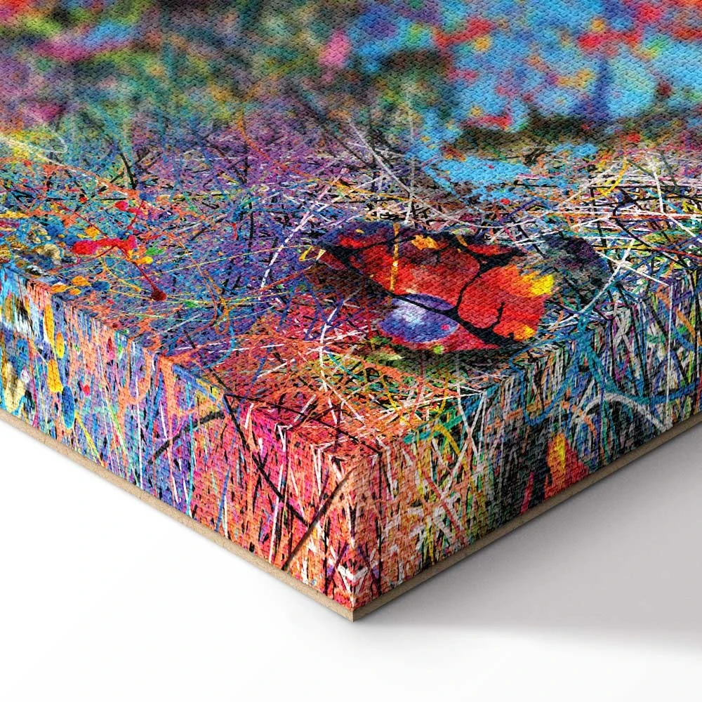 Paveikslas Pasaulio žemėlapis Jackson Pollock stiliumi